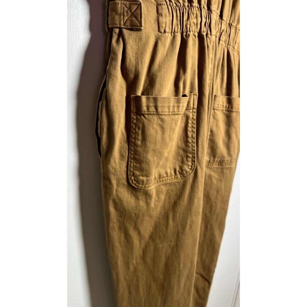 Pilcro X Anthropologie Small Brown Wingsuit Jumpsuit Romper Cap Sleeve Belted - Picture 10 of 13